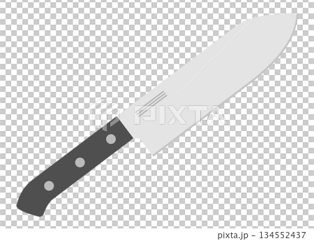 Illustration of a stainless steel knife 134552437