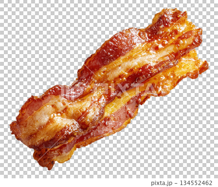 Crispy Bacon Strips Cooked 134552462
