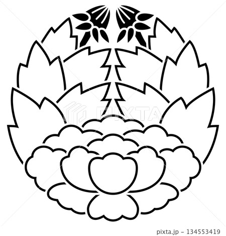 家紋です。細中陰杏葉牡丹といいます。 134553419