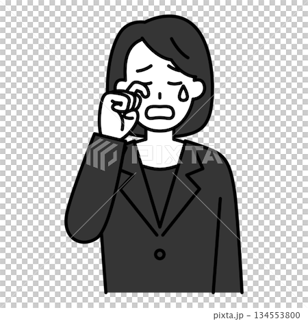 穿著喪服哭泣的女人 穿著喪服哭泣的女人 134553800