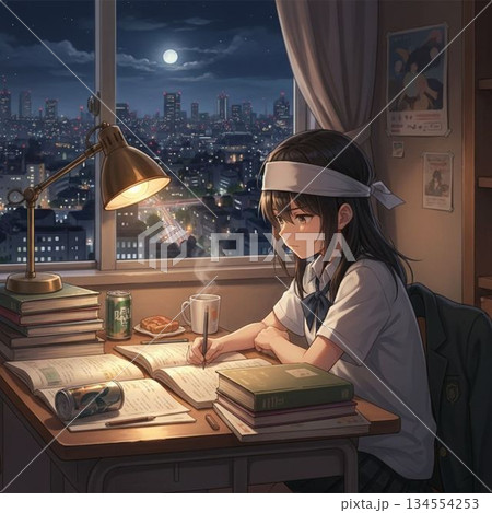 テスト勉強する 134554253