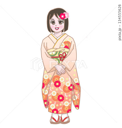 振袖の女の子 振袖の女の子 134555626