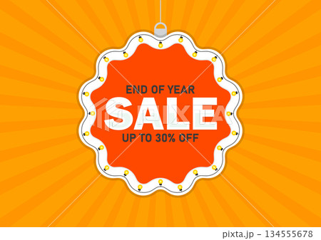 End of Year Sale Up to 30% Off Discount Badge Promotion End of Year Sale Up to 30% Off Discount Badge Promotion 134555678