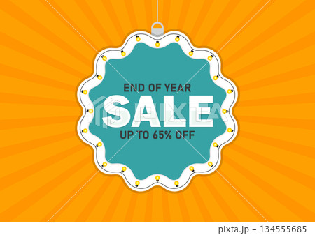 End of Year Sale Up to 65% Off Discount Promotion Badge End of Year Sale Up to 65% Off Discount Promotion Badge 134555685