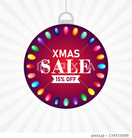 Xmas Sale 15% Off Christmas Discount Hanging Badge 134555690