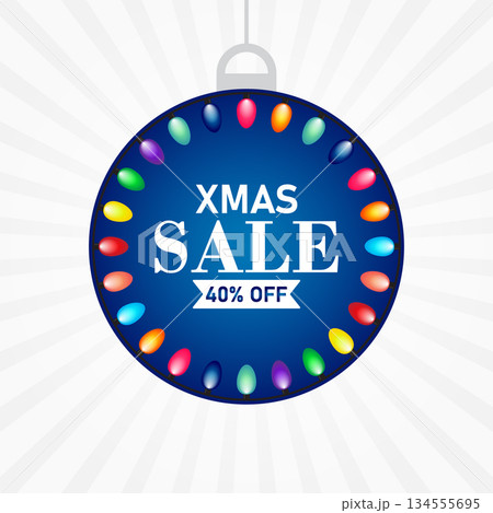 Xmas Sale 40% Off Christmas Discount Hanging Round Badge 134555695
