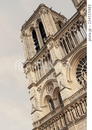 The renovated cathedral is a famous place in Paris The renovated cathedral is a famous place in Paris 134555983