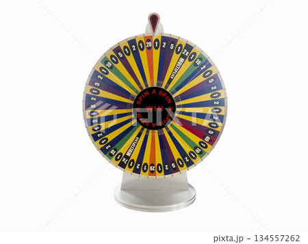 Fortune wheels. Lucky spinning roulette isolated on white background.. Casino spin game. Colorful prize wheel. Lottery prize roulettes games 134557262