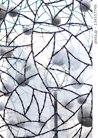Abstract Wire and Sphere Art Installation Abstract Wire and Sphere Art Installation 134557749