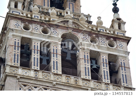 Bell tower of the Seville Cathedral of Saint Mary of the See in Seville, Andalusia, Spain Bell tower of the Seville Cathedral of Saint Mary of the See in Seville, Andalusia, Spain 134557813