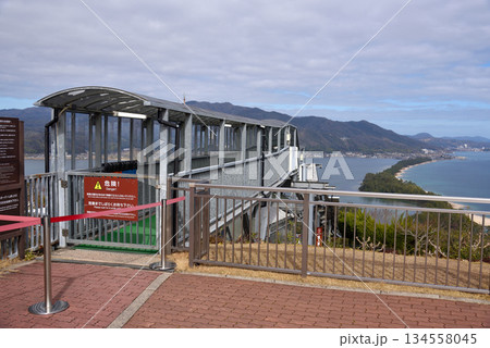 Chairlift cable car in Amanohashidate on the Sea of Japan in north Kyoto prefecture 134558045