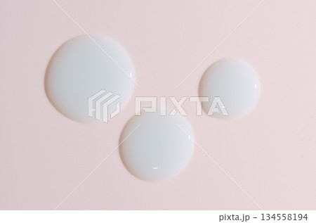 White cosmetic product. Face serum or cleanser gel or body moisturizing gel. 134558194