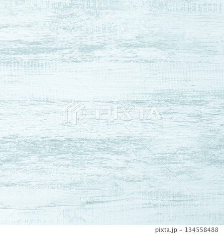 ペールブルーに粗く塗った木目のある正方形の板の背景画像 134558488