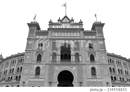 Plaza de toros de Las Ventas, largest bullfighting arena in Spain in Salamanca district of Madrid 134558833