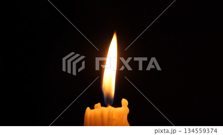 Spiritual Candle Glow Creates Ambiance, Handcrafted Candle Flame Sets Sacred Ceremony Mood, Decorative Candle Light With Textured Wax Emphasizes Sacred And Handmade Ritual Environment 134559374