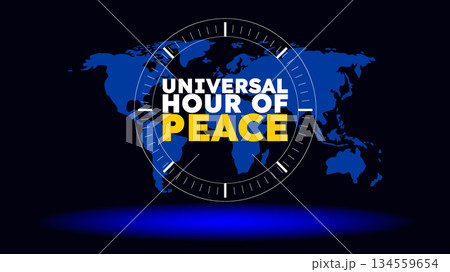Universal Hour of Peace  Global Unity and Harmony Concept 134559654