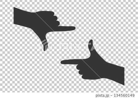 手形輪廓圖標 134560149