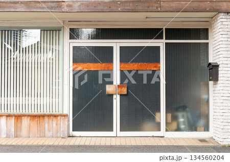 Shop Boutique Store Front with Big Window and Place for Name Shop Boutique Store Front with Big Window and Place for Name 134560204