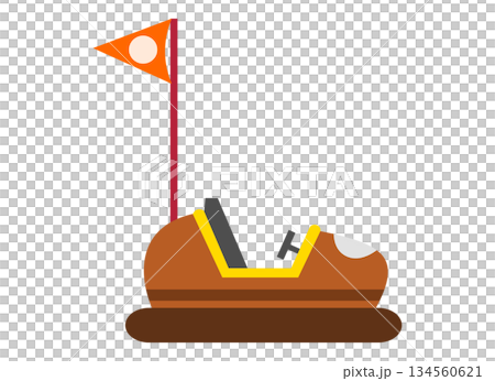 Illustration of an electric ride car at an amusement park Illustration of an electric ride car at an amusement park 134560621