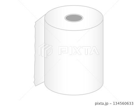 トイレットペーパーのイラスト トイレットペーパーのイラスト 134560633