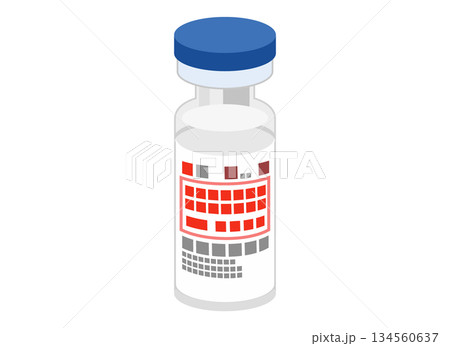 コロナワクチンのイラスト 134560637