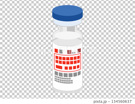 コロナワクチンのイラスト 134560637