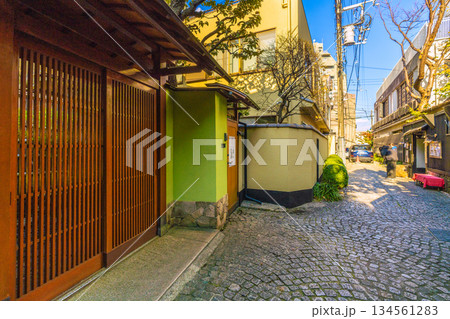 日本の東京都市景観 伝統とモダンが交差する…情緒漂う街。情緒あふれる神楽坂。兵庫横丁などを望む 日本の東京都市景観 伝統とモダンが交差する…情緒漂う街。情緒あふれる神楽坂。兵庫横丁などを望む 134561283