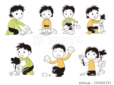 じゃがいも堀り体験 134562151