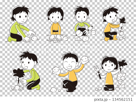 じゃがいも堀り体験 134562151