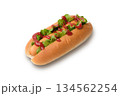 斜めから見たホットドッグ 134562254