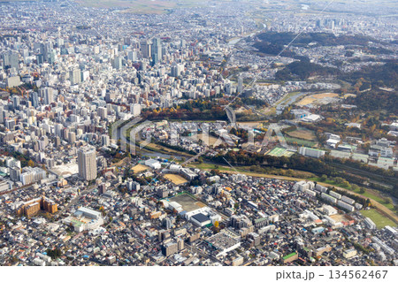 仙台市青葉区八幡上空から青葉通一番町方向を空撮 仙台市青葉区八幡上空から青葉通一番町方向を空撮 134562467