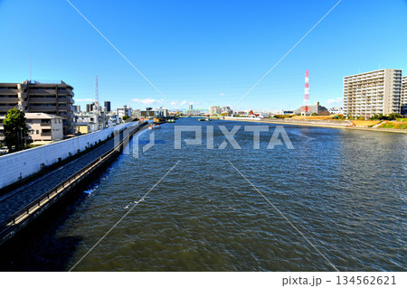 尾久橋／隅田川より小台橋方面を望む(東京都荒川区)【2025.12】 134562621