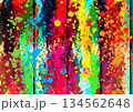 Vibrant Abstract Splatter Paint Background. Colorful Ink Splash Vector Illustration. 134562648