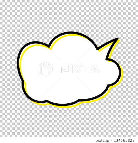 簡單的語音氣泡圖-蓬鬆 134563825