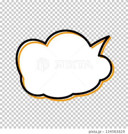 Simple speech bubble illustration - Fluffy Simple speech bubble illustration - Fluffy 134563829