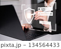 Password privacy security cybersecurity technology login protection concept 134564433