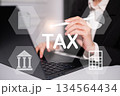 Accounting financial tax icon income money online payment service concept 134564434