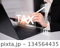 Accounting financial tax icon income money online payment service concept 134564435