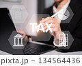 Accounting financial tax icon income money online payment service concept 134564436