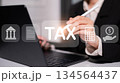 Accounting financial tax icon income money online payment service concept 134564437