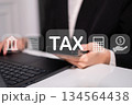 Accounting financial tax icon income money online payment service concept 134564438