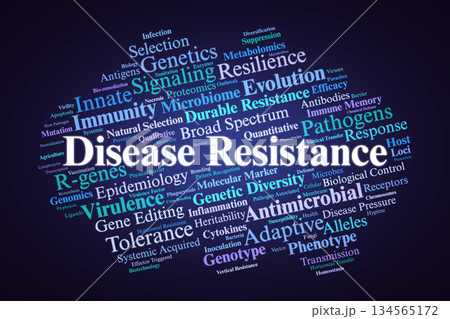 Disease Resistance Word Cloud. Core Concepts in Immunity, Pathogen Defense and Genetics Disease Resistance Word Cloud. Core Concepts in Immunity, Pathogen Defense and Genetics 134565172
