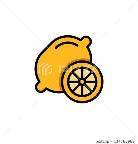 lemon vector icon. fruit icon filled line style. perfect use for icon, logo, illustration, website, and more. icon design filled line style lemon vector icon. fruit icon filled line style. perfect use for icon, logo, illustration, website, and more. icon design filled line style 134565969