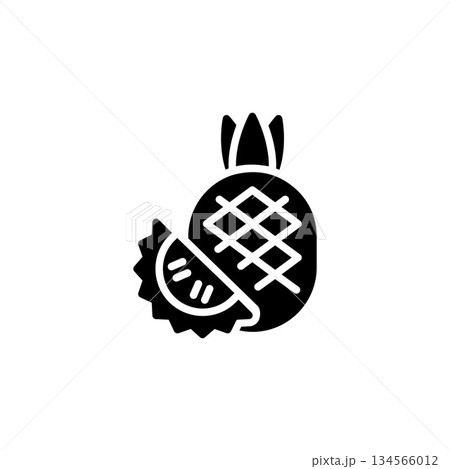 pineapple vector icon. fruit icon solid style. perfect use for icon, logo, illustration, website, and more. icon design glyph style pineapple vector icon. fruit icon solid style. perfect use for icon, logo, illustration, website, and more. icon design glyph style 134566012