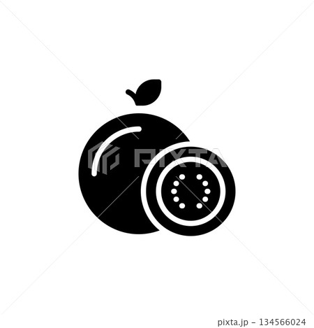 guava vector icon. fruit icon solid style. perfect use for icon, logo, illustration, website, and more. icon design glyph style guava vector icon. fruit icon solid style. perfect use for icon, logo, illustration, website, and more. icon design glyph style 134566024