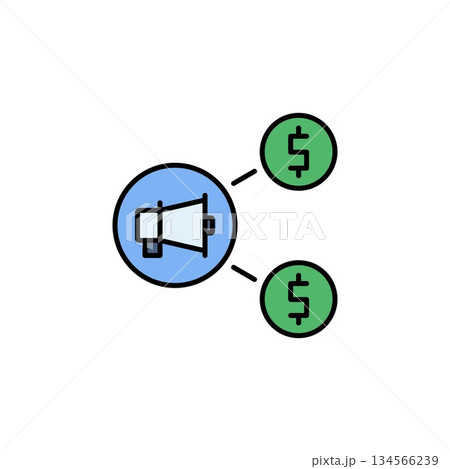 affiliate program and referral icon. internet marketing icon. perfect to logo, presentation template, website, application, and more product. vector icon design filled line style affiliate program and referral icon. internet marketing icon. perfect to logo, presentation template, website, application, and more product. vector icon design filled line style 134566239