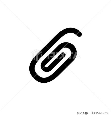 attachment vector icon solid style. Perfect for website, application, commerce, presentation, logo and more. simple and modern solid icon 134566269
