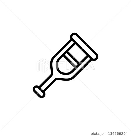 crutches vector icon. medicine icon outline style. perfect use for logo, presentation, website, and more. simple modern icon design line style 134566294