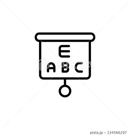 snellen chart vector icon. medicine icon outline style. perfect use for logo, presentation, website, and more. simple modern icon design line style 134566297