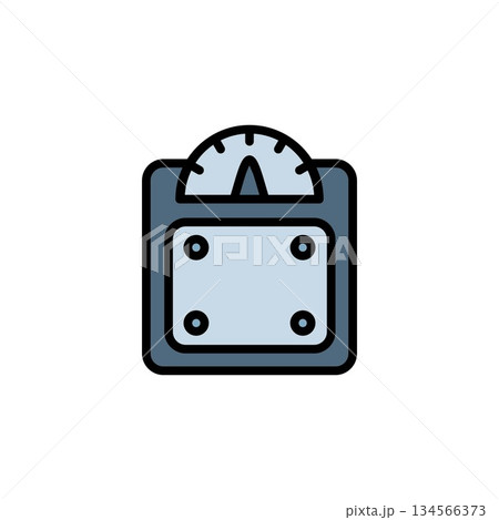 weight scale vector icon. medicine icon color outline style. perfect use for logo, presentation, website, and more. simple modern icon design filled line style 134566373